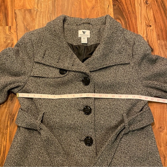 NWOT Heathered Grey Worthington Trench Coat | Classic Silhouette - Picture 13 of 15